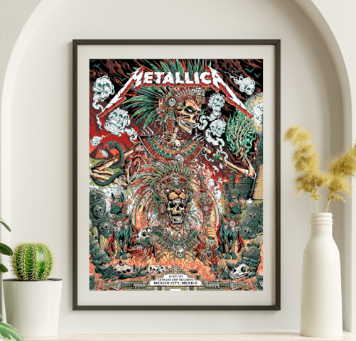 Metallica - Estadio GNP Seguros Mexico City Mexico September 27, 2024 - Live Concert Poster Wall Art Print - 158108