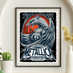 Metallica - Van Andel Arena Grand Rapids MI March 13, 2019 - Live Concert Poster Wall Art Print - 158117