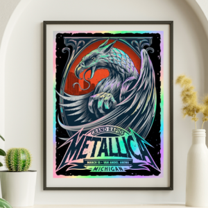 Metallica - Van Andel Arena Grand Rapids MI March 13, 2019 FOIL - Live Concert Poster Wall Art Print - 158118