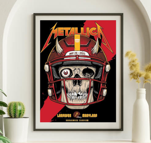 Metallica - Northwest Stadium Landover MD May 28 2025 - Live Concert Poster Wall Art Print - 158120