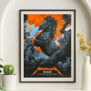 Metallica - Parken Stadium Copenhagen Denmark June 14 2024 FOIL - Live Concert Poster Wall Art Print - 158126
