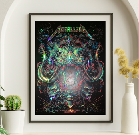 Metallica - Keybank Center Buffalo NY October 27 2018 FOIL - Live Concert Poster Wall Art Print - 158137