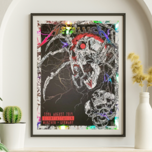 Metallica - Olympia Stadion Munchen Germany August 23 2018 FOIL - Live Concert Poster Wall Art Print - 158138