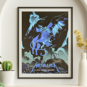 Metallica - Arena Nationala Bucuresti Romania August 14 2019 BLUE VARIANT - Live Concert Poster Wall Art Print - 158145