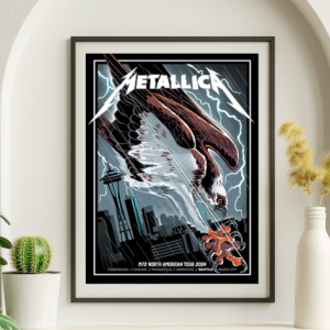 Metallica - North American Tour 2024 Seattle - Live Concert Poster Wall Art Print - 158163