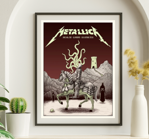 Metallica - Alamadome San Antonia TX June 14 2017 - Live Concert Poster Wall Art Print - 158170