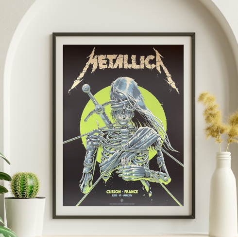 Metallica - Clisson France June 22 2024 - Live Concert Poster Wall Art Print - 158176
