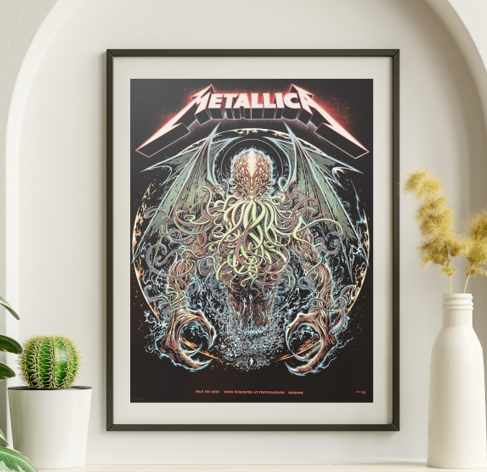 Metallica - Rock Werchter at Festivalpark Belgium July 1 2022 - Live Concert Poster Wall Art Print - 158177