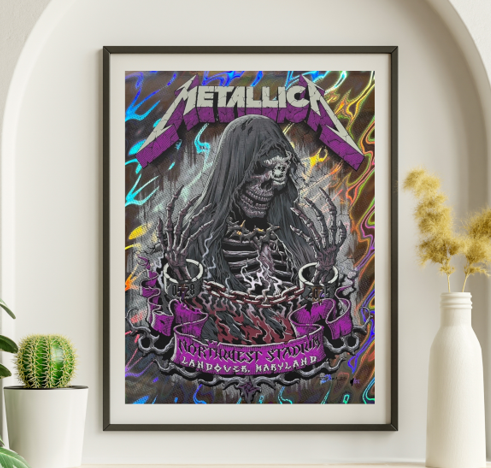 Metallica - Northwest Stadium Landover MD May 28 2025 FOIL 2 - Live Concert Poster Wall Art Print - 158178
