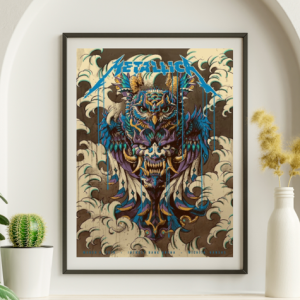 Metallica - Intrust Bank Arena Wichita KS March 4, 2019 BLUE VARIANT - Live Concert Poster Wall Art Print - 158179
