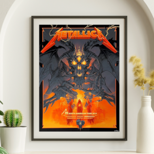 Metallica - North American Tour 2024 Minneapolis - Live Concert Poster Wall Art Print - 158181