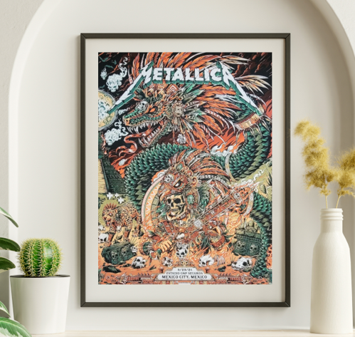 Metallica - Estadio GNP Seguros Mexico City Mexico September 29 2024 - Live Concert Poster Wall Art Print - 158183