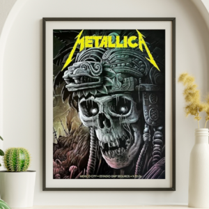 Metallica - Estadio GNP Seguros Mexico City Mexico September 22 2024 - Live Concert Poster Wall Art Print - 158185