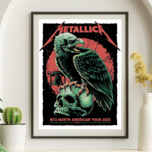Metallica - North American Tour Philadelphia 2025 RED VARIANT - Live Concert Poster Wall Art Print - 158189