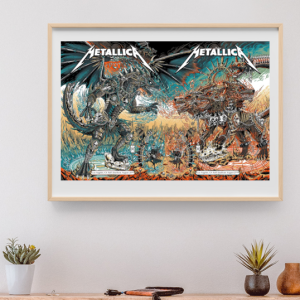 Metallica - SoFi Stadium Los Angeles CA August 25 2023 FULLSHEET – Live Concert Poster Wall Art Print - 158199