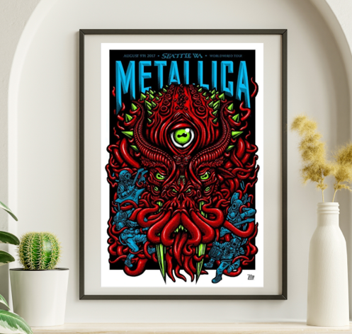 Metallica - Seattle WA August 9 2017 – Live Concert Poster Wall Art Print - 158203