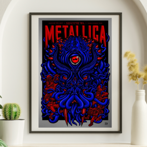 Metallica - Seattle WA August 9 2017 SILVER VARIANT – Live Concert Poster Wall Art Print - 158205