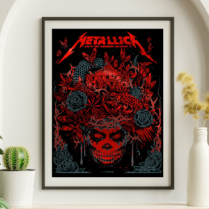 Metallica - Alamodome San Antonia TX June 14 2017 RED FOIL - Live Concert Poster Wall Art Print - 158206