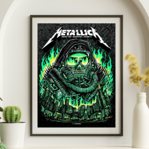Metallica - Soldier Field Chicago IL June 18 2017 GREEN GLOW VARIANT - Live Concert Poster Wall Art Print - 158207