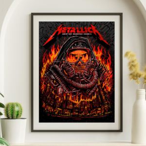 Metallica - Soldier Field Chicago IL June 18 2017 RED FOIL VARIANT - Live Concert Poster Wall Art Print - 158208