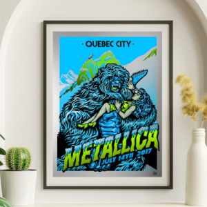 Metallica - Quebec City Canada July 4 2017 CHROME VARIANT - Live Concert Poster Wall Art Print - 158210