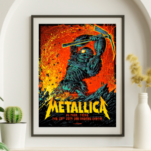 Metallica - Don Haskins Center El Paso TX February 28 2019 BLUE VARIANT - Live Concert Poster Wall Art Print - 158212