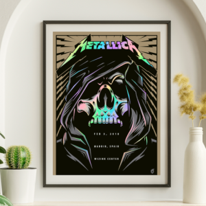Metallica - Wizink Center Madrid Spain February 3 2018 FOIL - Live Concert Poster Wall Art Print - 158215