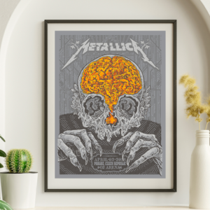 Metallica - Prague Czech Republic April 02 2018 - Live Concert Poster Wall Art Print - 158216