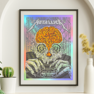 Metallica - Prague Czech Republic April 02 2018 FOIL - Live Concert Poster Wall Art Print - 158217