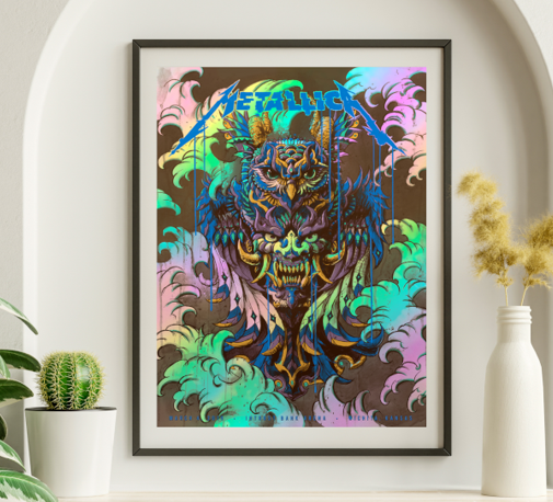 Metallica - Intrust Bank Arena Wichita KS March 4 2019 FOIL - Live Concert Poster Wall Art Print - 158219