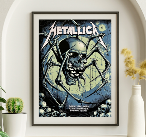 Metallica - Stade Olympique Montreal Quebec August 11 2023 - Live Concert Poster Wall Art Print - 158228