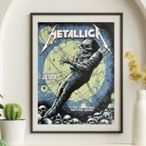 Metallica - Stade Olympique Montreal Quebec August 13 2023 - Live Concert Poster Wall Art Print - 158229