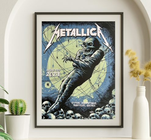 Metallica - Stade Olympique Montreal Quebec August 13 2023 - Live Concert Poster Wall Art Print - 158229