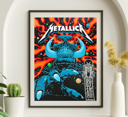 Metallica - Santiago Chile April 27 2022 - Live Concert Poster Wall Art Print - 158233