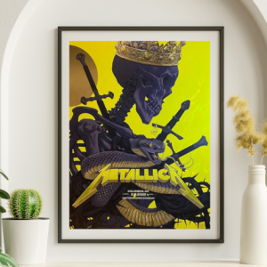 Metallica - Historic Crew Stadium Columbus OH May 11 2025 YELLOW VARIANT - Live Concert Poster Wall Art Print - 158236