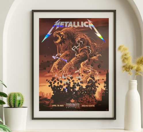 Metallica - Rogers Centre Ontario Canada April 26 2025 FOIL - Live Concert Poster Wall Art Print - 158237