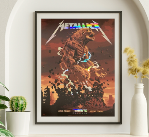 Metallica - Rogers Centre Ontario Canada April 24 2025 FOIL - Live Concert Poster Wall Art Print - 158238