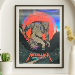 Metallica - Parken Stadium Copenhagen Denmark June 14 2024 FOIL - Live Concert Poster Wall Art Print - 158246