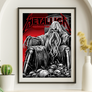 Metallica - United Supermarkets Arena Lubbock TX March 2 2019 RED VARIANT - Live Concert Poster Wall Art Print - 158249