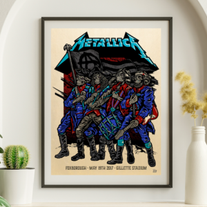 Metallica - Gillette Stadium Foxborough MA PEARL VARIANT - Live Concert Poster Wall Art Print - 158255