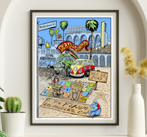 Dead and Company - The Forum Los Angeles CA December 28 2019 - Live Concert Poster Wall Art Print - 131203