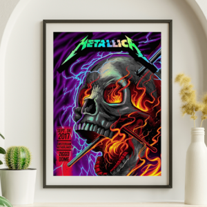 Metallica - Ziggo Dome Amsterdam Netherlands September 4 2017 FOIL - Live Concert Poster Wall Art Print - 158263
