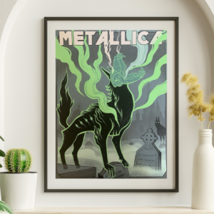 Metallica - PGE Narodowy Warszawa Poland August 21 2019 GREEN VARIANT - Live Concert Poster Wall Art Print - 158264