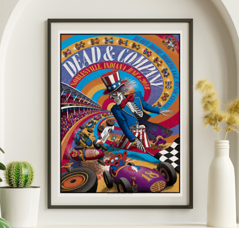 Dead and Company - Ruoff Music Center Noblesville IN June 6 2018 - Live Concert Poster Wall Art Print - 131204