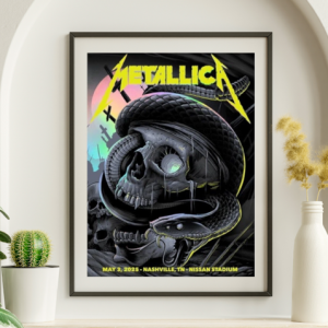 Metallica - Nissan Stadium Nashville TN May 3 2025 FOIL - Live Concert Poster Wall Art Print - 158279