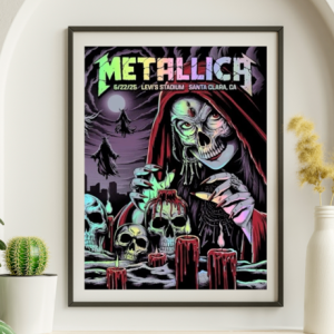 Metallica - Levis Stadium Santa Clara CA June 22 2025 FOIL - Live Concert Poster Wall Art Print - 158281