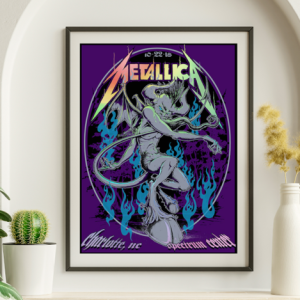 Metallica - Spectrum Center Charlotte NC October 22 2018 FOIL - Live Concert Poster Wall Art Print - 158285