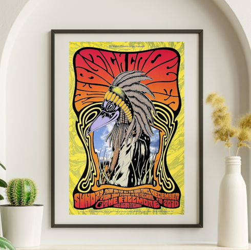 Black Crows - Fillmore SF CA F-1077 December 19 2010 – Live Concert Poster Wall Art Print - 115001