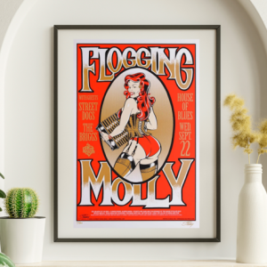 Flogging Molly - House of Blues September 22 2004 – Live Concert Poster Wall Art Print - 237001