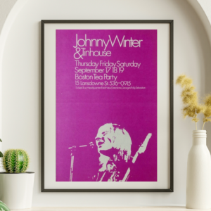 Johnny Winter – Boston Tea Party Boston MA, September 17, 1970 – Live Concert Poster Wall Art Poster Print – 151001
